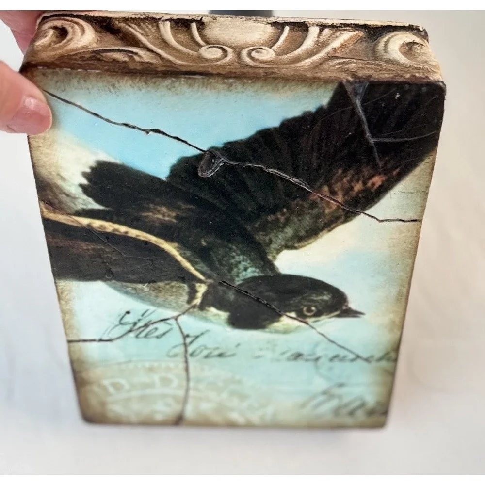 Sid Dickens Memory Block T-118 Bird In Flight RARE Retired Tile #965